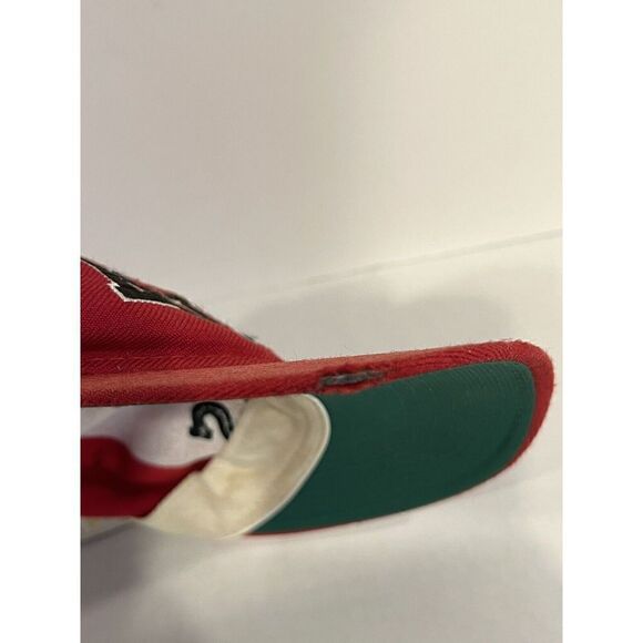 Vintage CHICAGO BULLS Snapback Hat Red STARTER Wool Official Licensed NBA - Picture 5 of 5